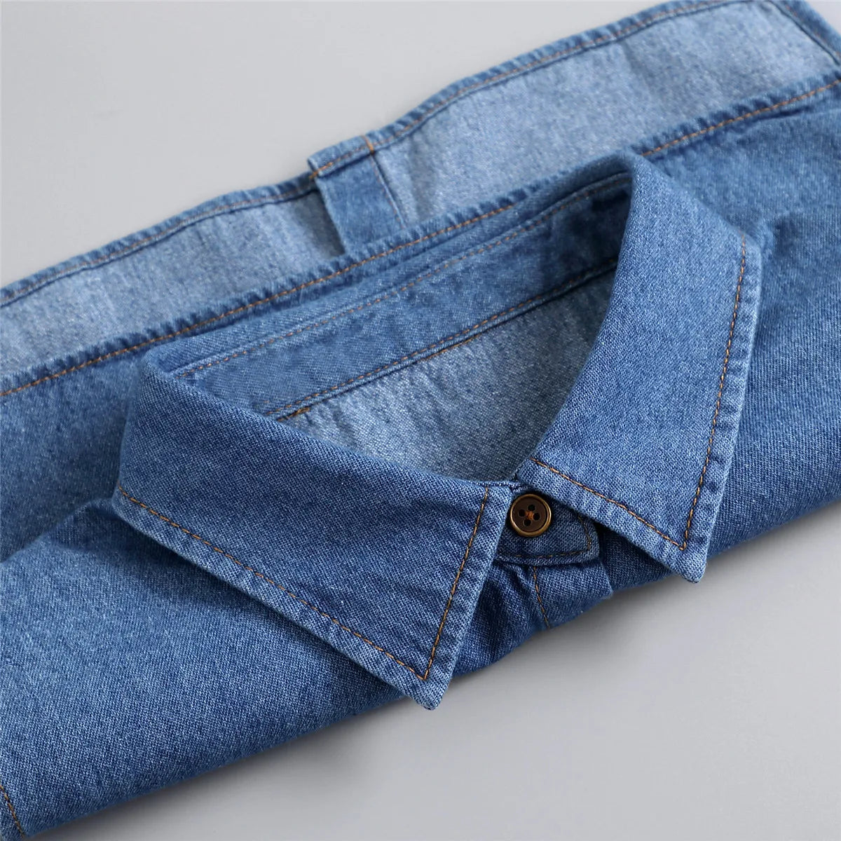 Vintage Detachable Denim Shirt Collar – Women's Faux Lapel Accessory