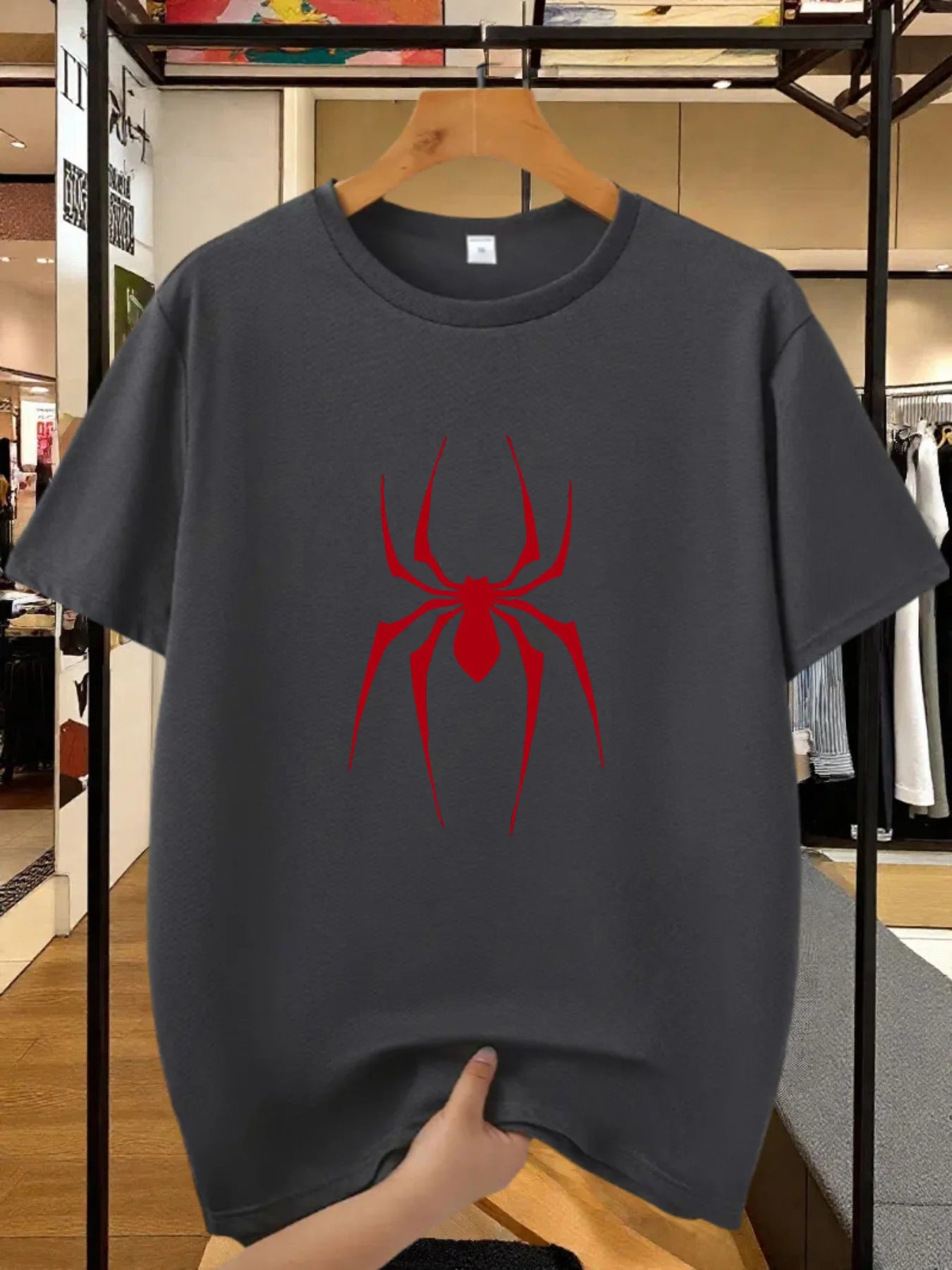Men’s Printed T-Shirt – Trendy Round Neck, Comfortable & Breathable Sports Tee
