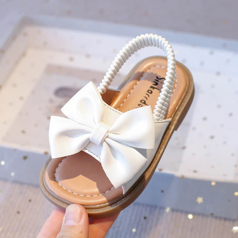 Girls' Summer Sandals – Bow Design, Open Toe, Anti-Skid Beach Shoes