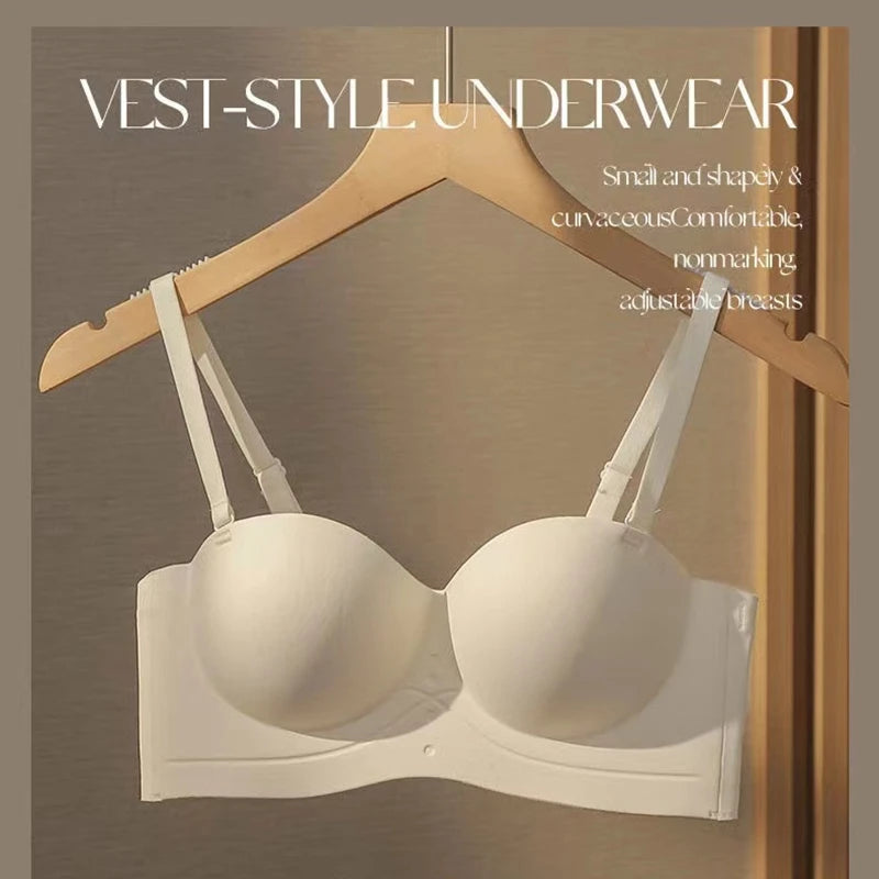 Half-Cup Push-Up Bra – Seamless No-Wire Sling Bra for Small Breasts