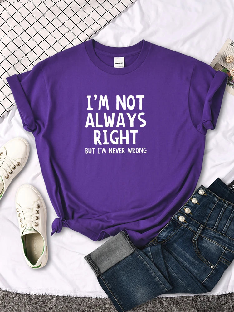 Women’s Oversized T-Shirt – Cool Letter Print, Casual Round Neck Tee