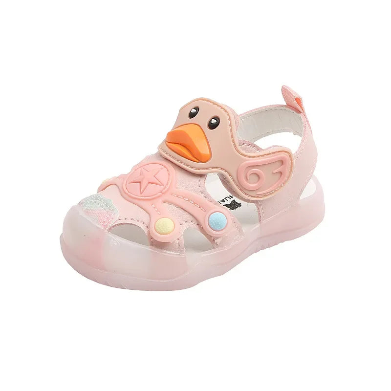 Kids' Colorful Sandals with Lights – Soft Sole Casual Sneakers for Boys & Girls