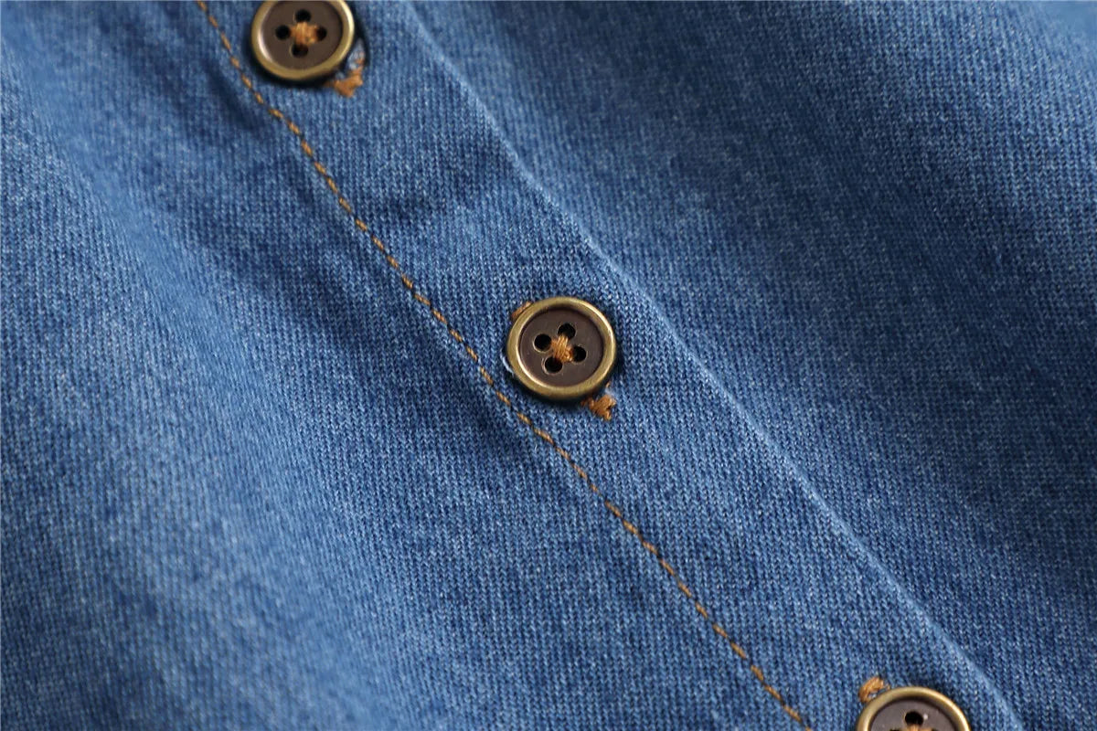 Vintage Detachable Denim Shirt Collar – Women's Faux Lapel Accessory