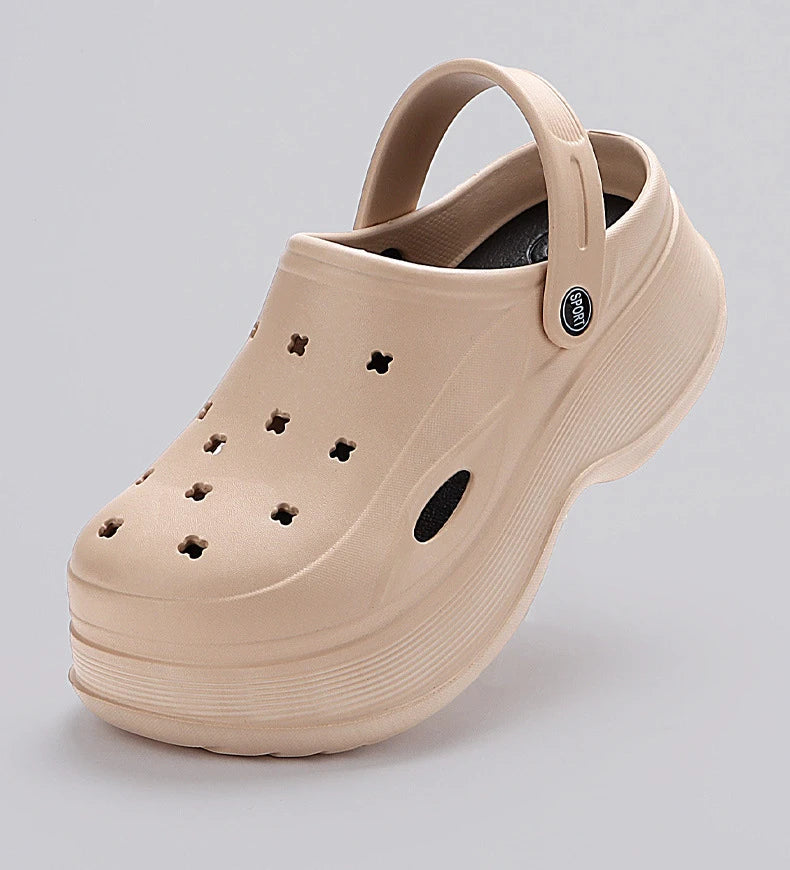 Chunky Platform Clogs – Non-Slip Beach Sandals, EVA Wedges