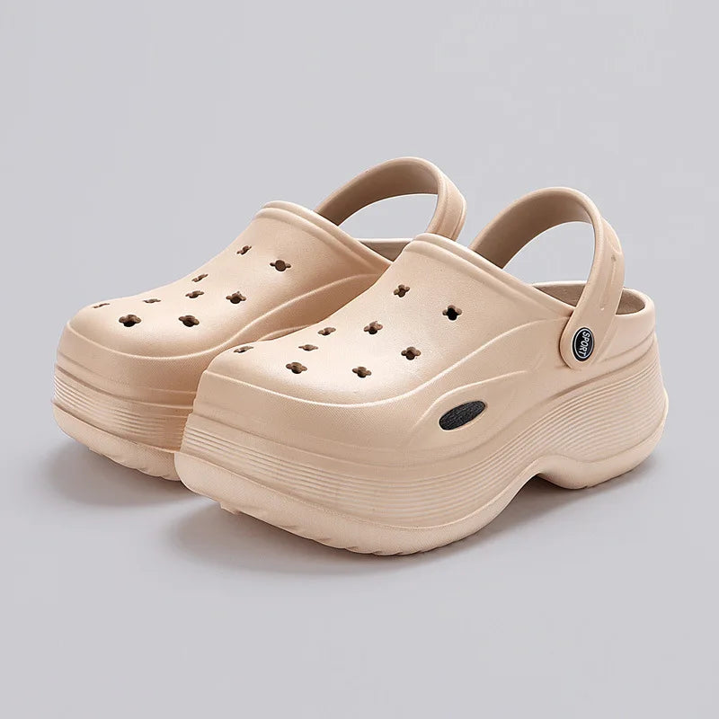 Chunky Platform Clogs – Non-Slip Beach Sandals, EVA Wedges