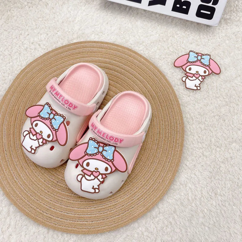 Sanrio Kids' Clogs – Hello Kitty Princess Beach Sandals, Soft-Soled Wading Shoes