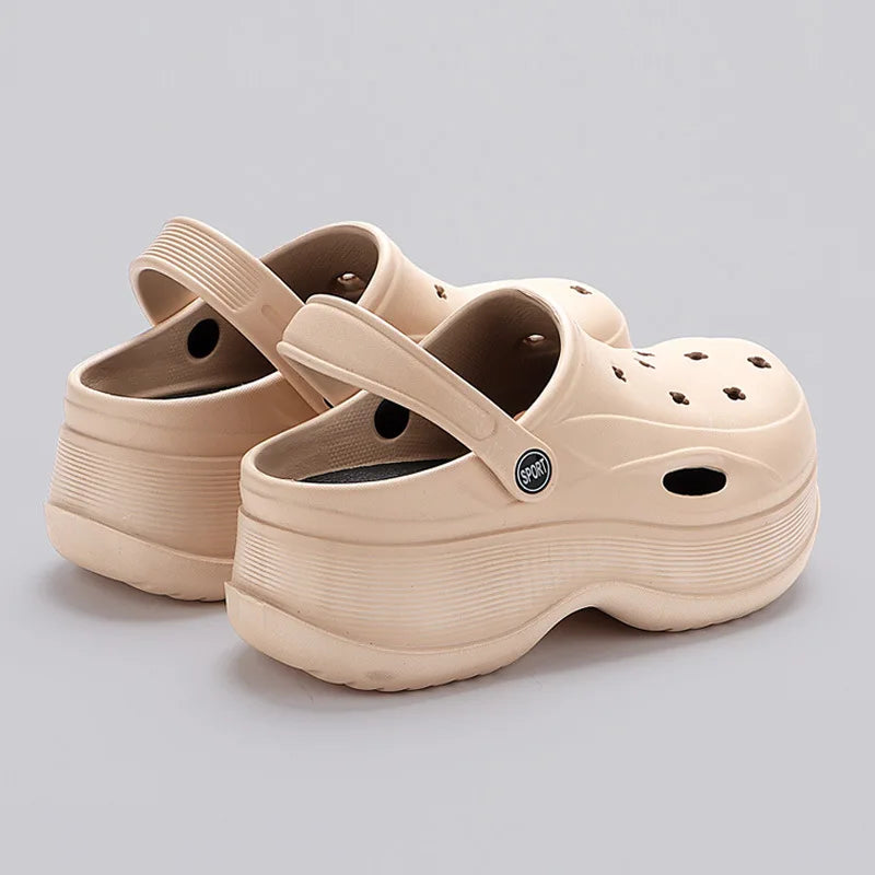 Chunky Platform Clogs – Non-Slip Beach Sandals, EVA Wedges