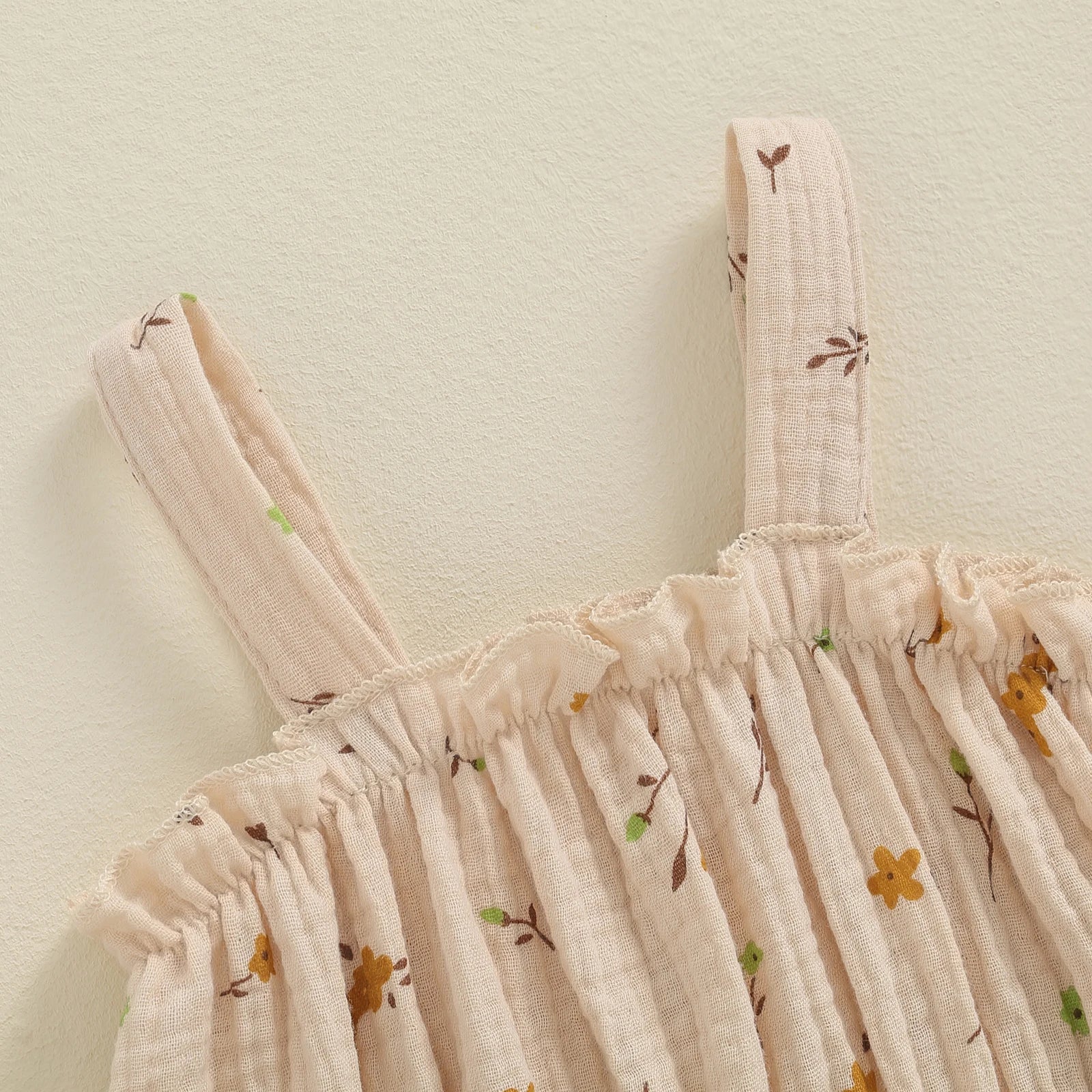 Lovely Newborn Baby Girl Romper: Sleeveless Bow Front Linen Bodysuit (0-18M)