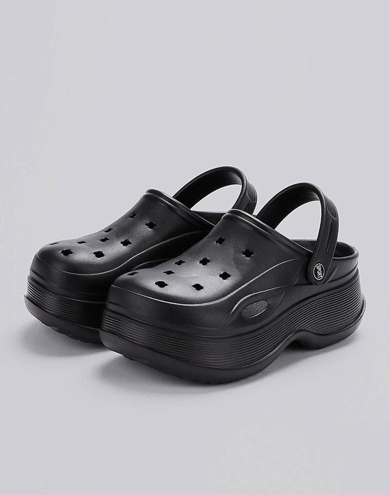 Chunky Platform Clogs – Non-Slip Beach Sandals, EVA Wedges
