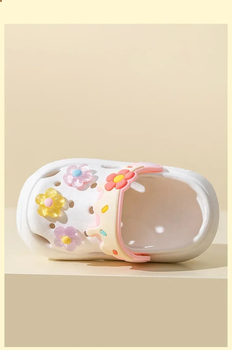 Kids' Summer Slippers – Cute Flower Soft Sole Sandals, Anti-Slip Beach Shoes