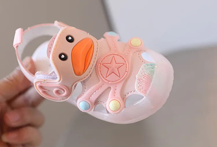 Kids' Colorful Sandals with Lights – Soft Sole Casual Sneakers for Boys & Girls