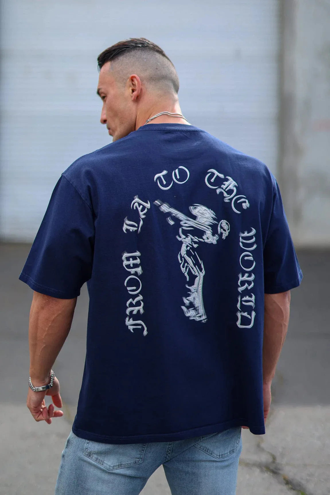 Men’s Hip Hop T-Shirt – 100% Cotton, Loose Fit, Round Neck, Short Sleeve