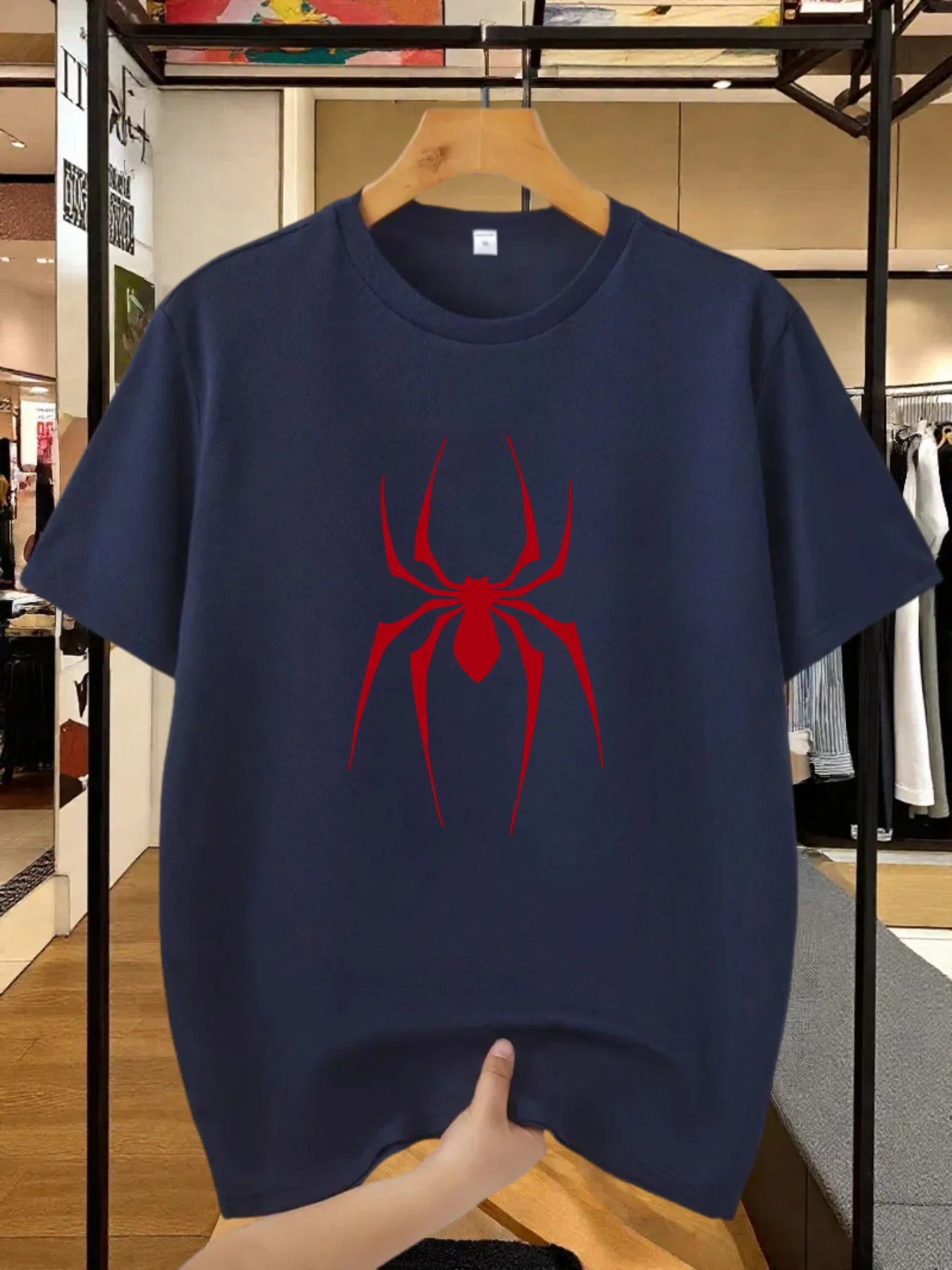 Men’s Printed T-Shirt – Trendy Round Neck, Comfortable & Breathable Sports Tee