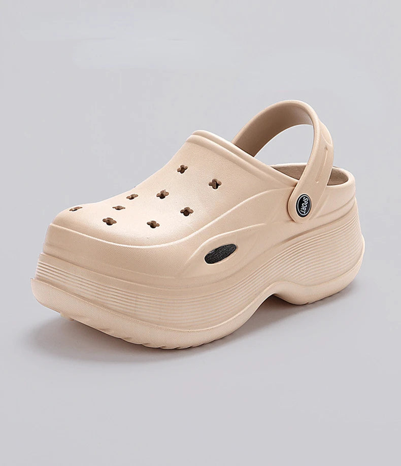 Chunky Platform Clogs – Non-Slip Beach Sandals, EVA Wedges