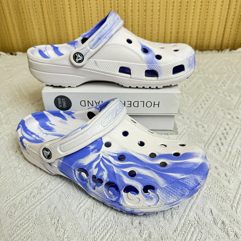 Summer Couple Clogs – Ink Gradient Waterproof Sandals, Soft Sole Beach Shoes