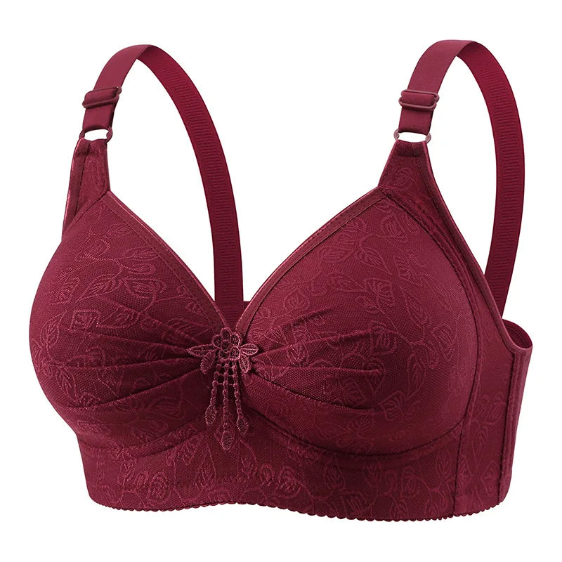 Comfortable Wireless Bra – Breathable, Push-Up, Large Size 36-50 B/C Cups