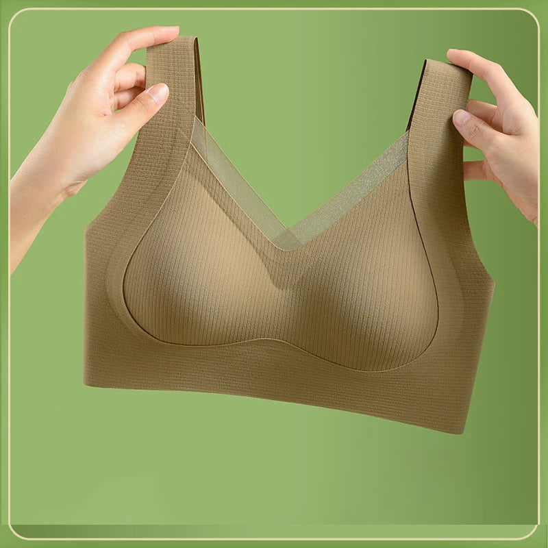 3pcs Women’s Wireless Sport Bralette – Breathable, No-Trace, Large Size Comfort