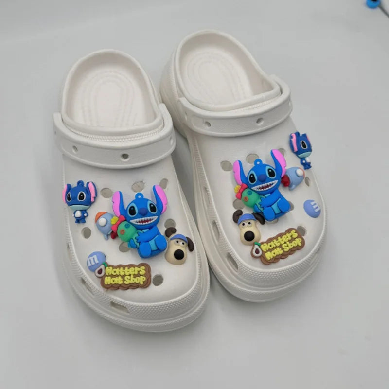 MINISO Stitch Shoe Charms – Cute 3D DIY Decorations for Kids’ Clogs, Birthday Gift
