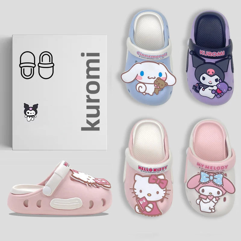 Sanrio Kids' Clogs – Hello Kitty Princess Beach Sandals, Soft-Soled Wading Shoes