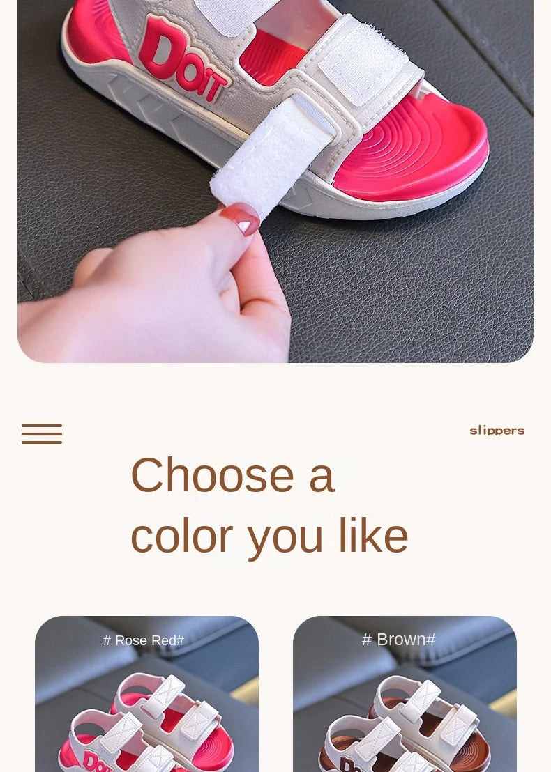 Kids' Summer Sandals – Lightweight, Breathable Open-Toe Beach Shoes