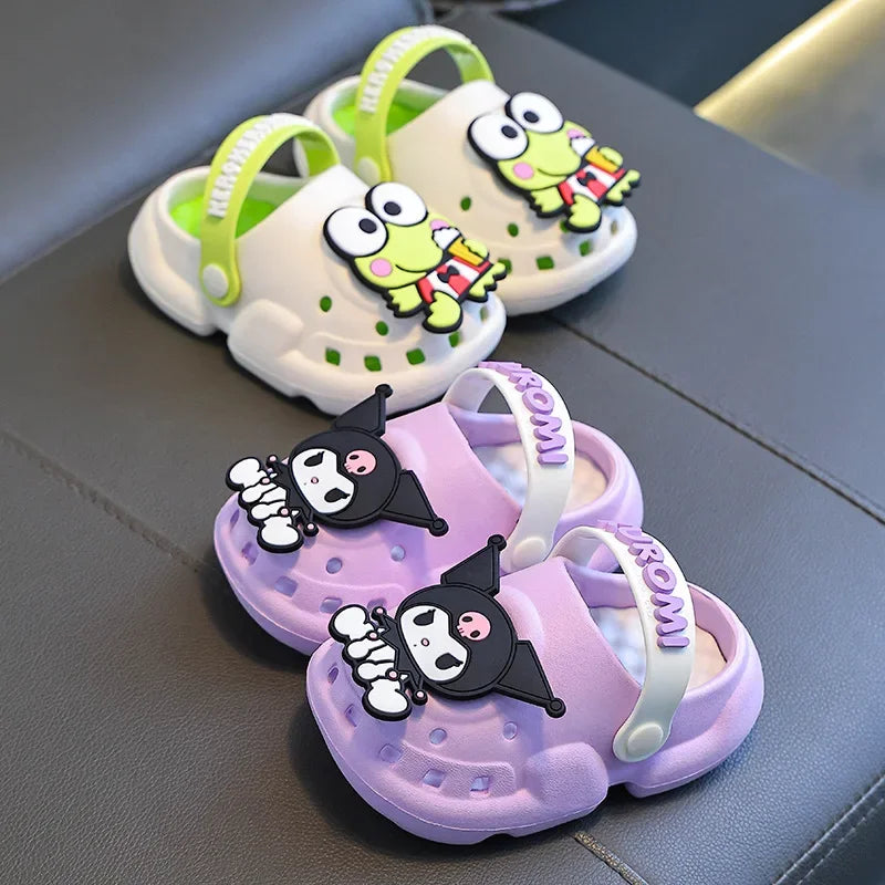 Kids' Hello Kitty & Cinnamoroll Cartoon Sandals – Cute Anti-Slip Garden & Bath Slippers
