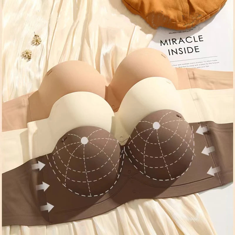 Half-Cup Push-Up Bra – Seamless No-Wire Sling Bra for Small Breasts