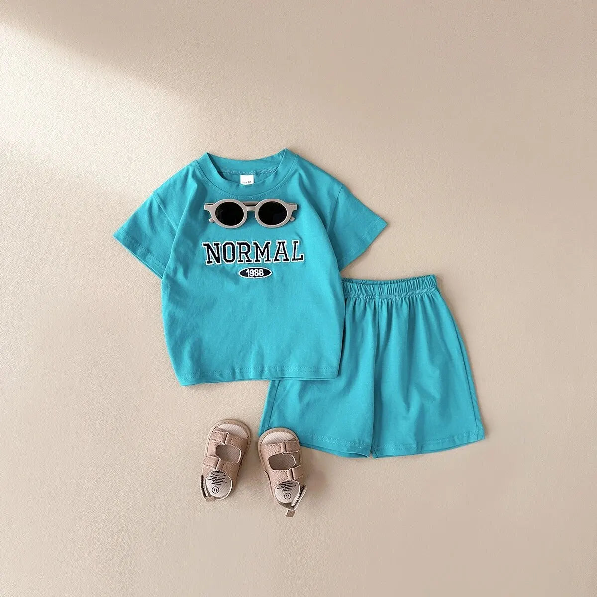 2PCS Baby Outfit Set: Infant Top & Bottom for Boys & Girls (Casual Sportswear)