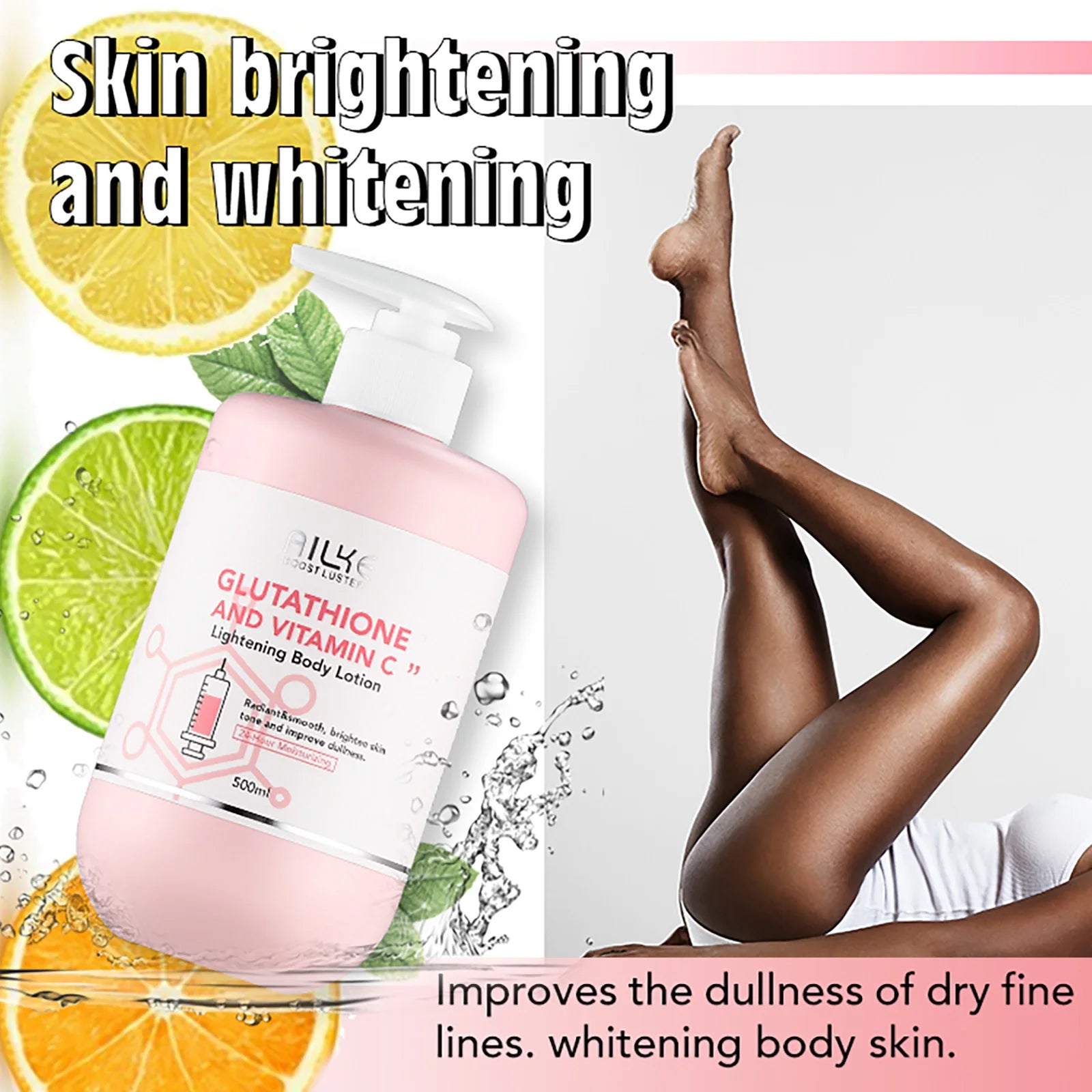 AILKE Black Spot Remover: Moisturizing lotion with Glutathione & Vitamin C for brighter skin.