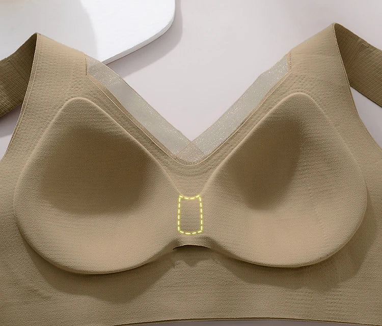 3pcs Women’s Wireless Sport Bralette – Breathable, No-Trace, Large Size Comfort