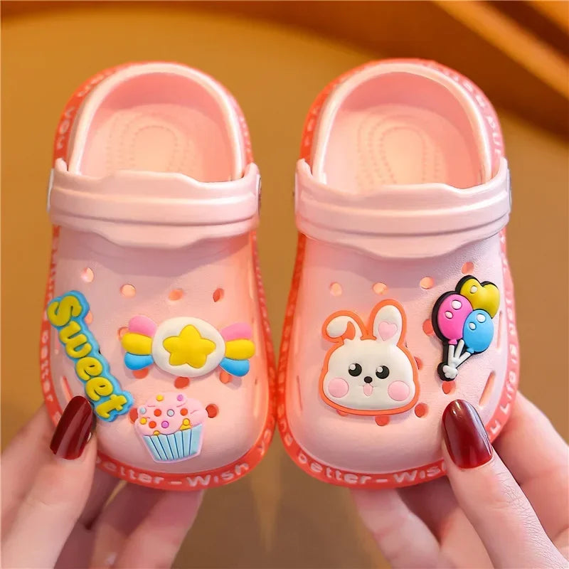 Kids' Cartoon Sandals & Slippers – Soft Sole, Anti-Slip Indoor Shoes