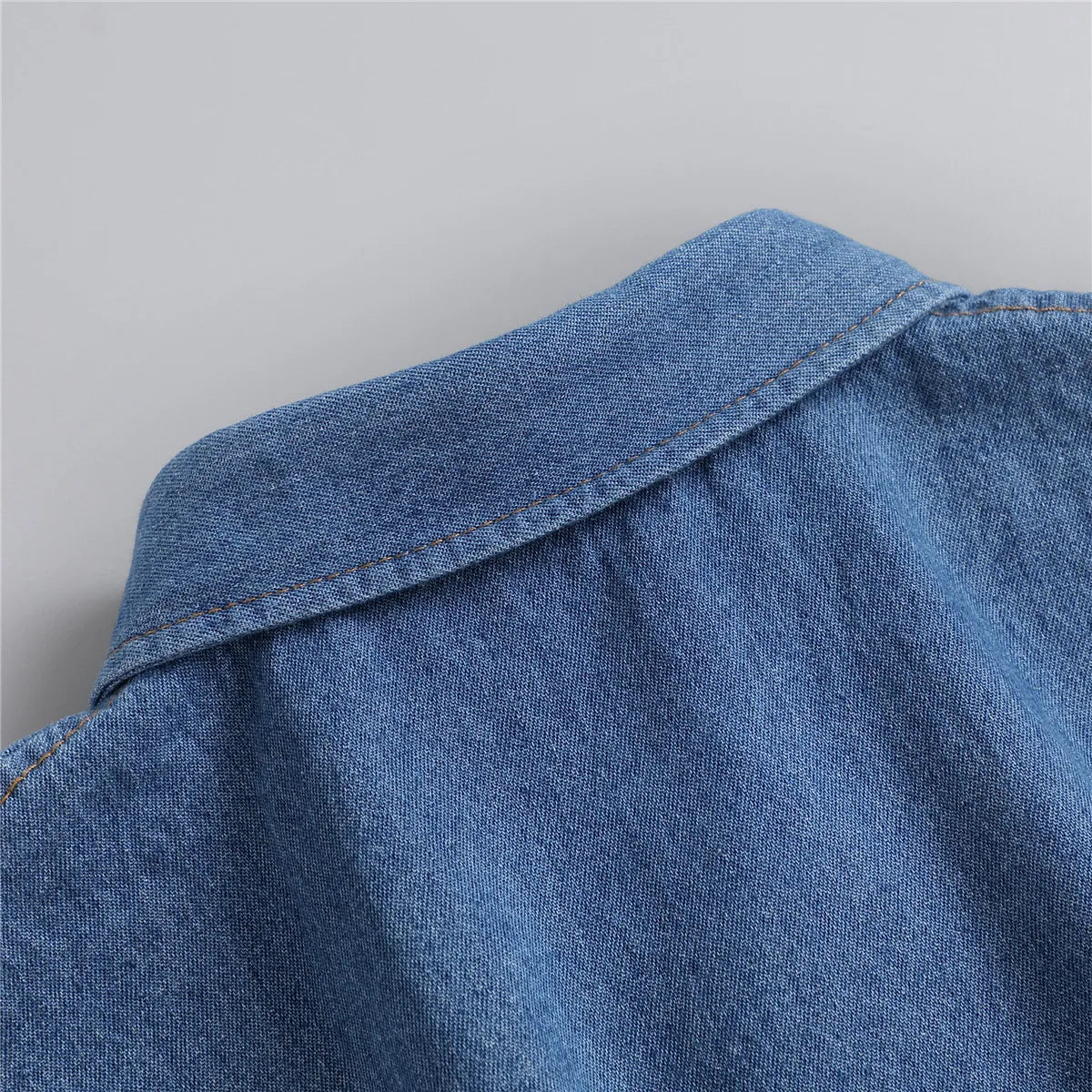 Vintage Detachable Denim Shirt Collar – Women's Faux Lapel Accessory