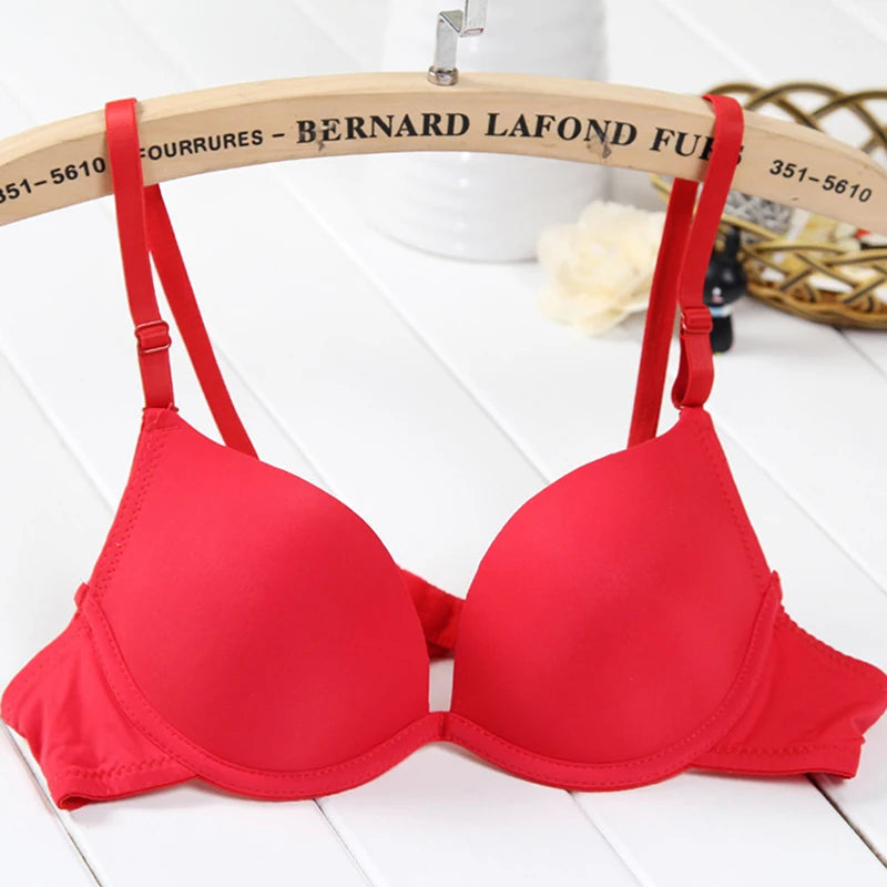 Women’s Double Push-Up Bra – Sexy, Silicone, Gathered, Boosts Small Busts.