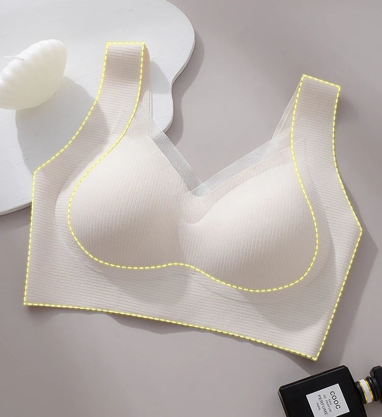 3pcs Women’s Wireless Sport Bralette – Breathable, No-Trace, Large Size Comfort