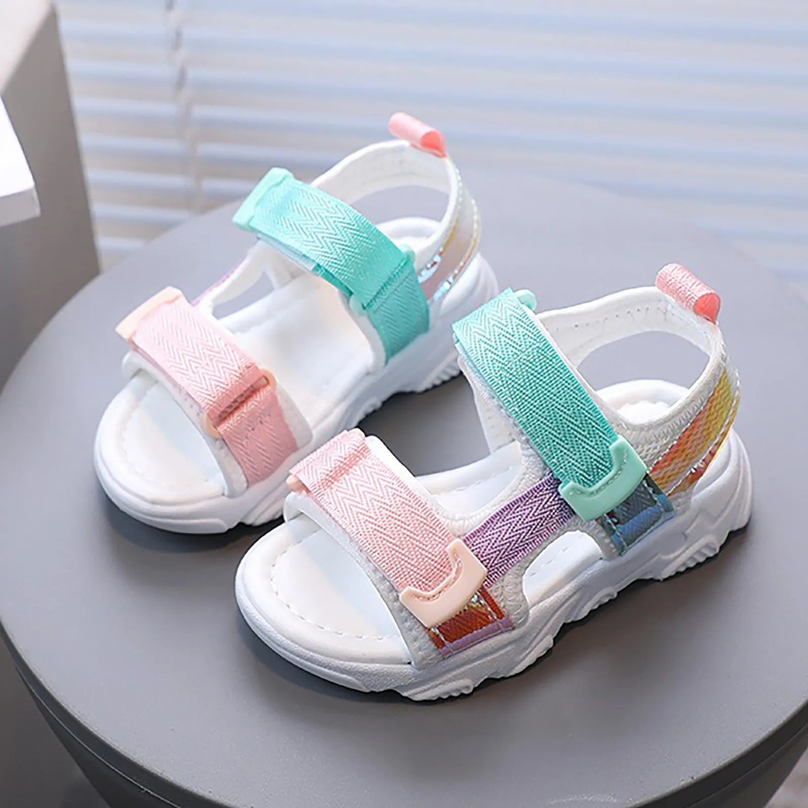 Kids' Soft Non-Slip Sandals – Colorful Beach Shoes for Girls, 1-7 Years