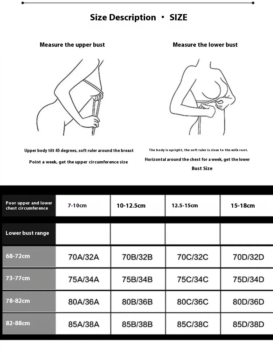 Women’s Bra – Non-Steel, Anti-Sagging, Breathable Thin Bra for Small Breasts