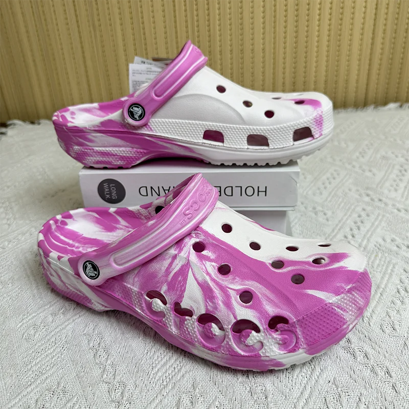 Summer Couple Clogs – Ink Gradient Waterproof Sandals, Soft Sole Beach Shoes