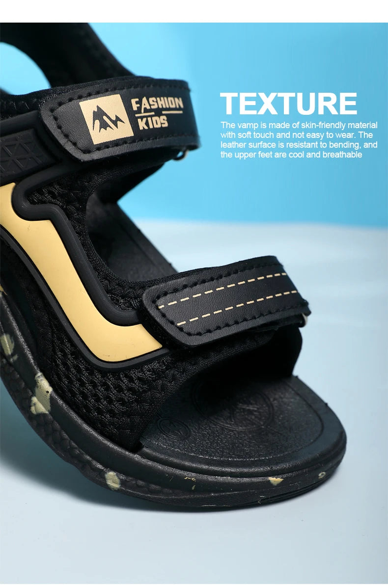 Kids' Camouflage Platform Sandals – Lightweight, Non-Slip Outdoor Beach Shoes