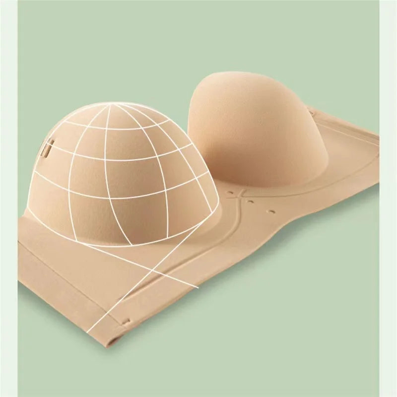 Half-Cup Push-Up Bra – Seamless No-Wire Sling Bra for Small Breasts