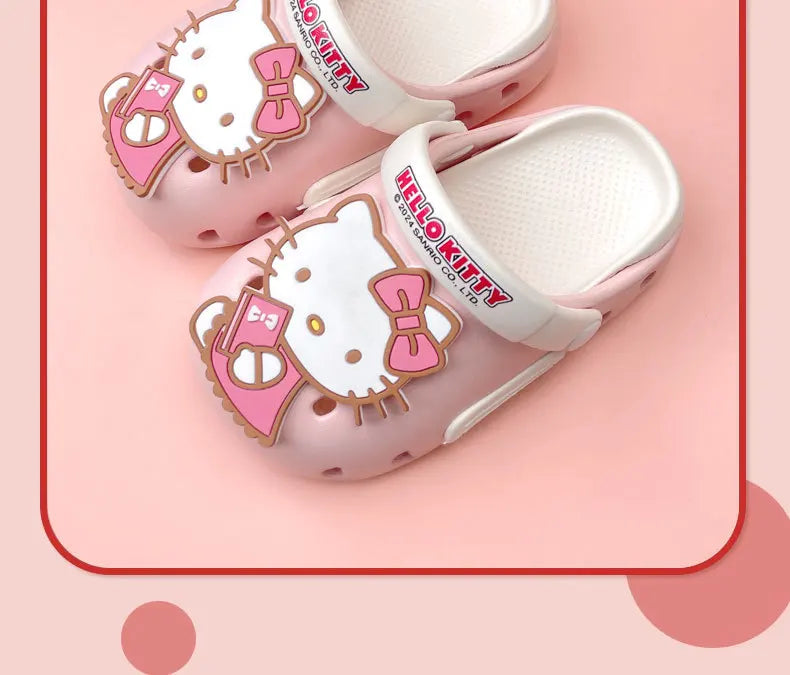 Sanrio Kids' Clogs – Hello Kitty Princess Beach Sandals, Soft-Soled Wading Shoes