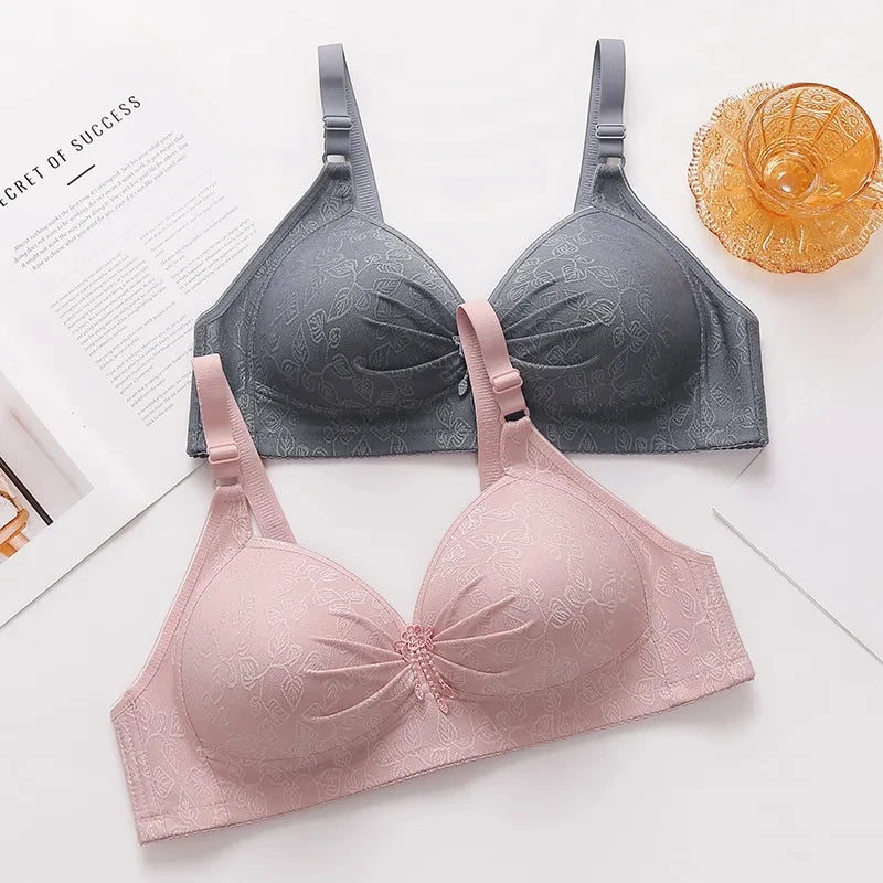 Comfortable Wireless Bra – Breathable, Push-Up, Large Size 36-50 B/C Cups