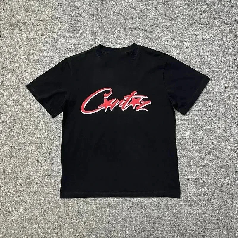 Women’s American T-Shirt – Pure Cotton, Oversized Hip Hop Print, Luxury Brand