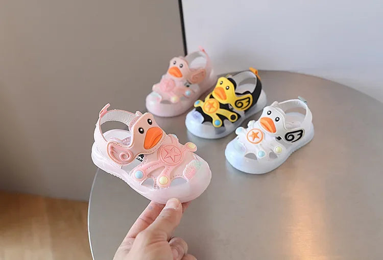 Kids' Colorful Sandals with Lights – Soft Sole Casual Sneakers for Boys & Girls
