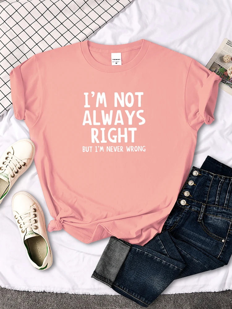 Women’s Oversized T-Shirt – Cool Letter Print, Casual Round Neck Tee