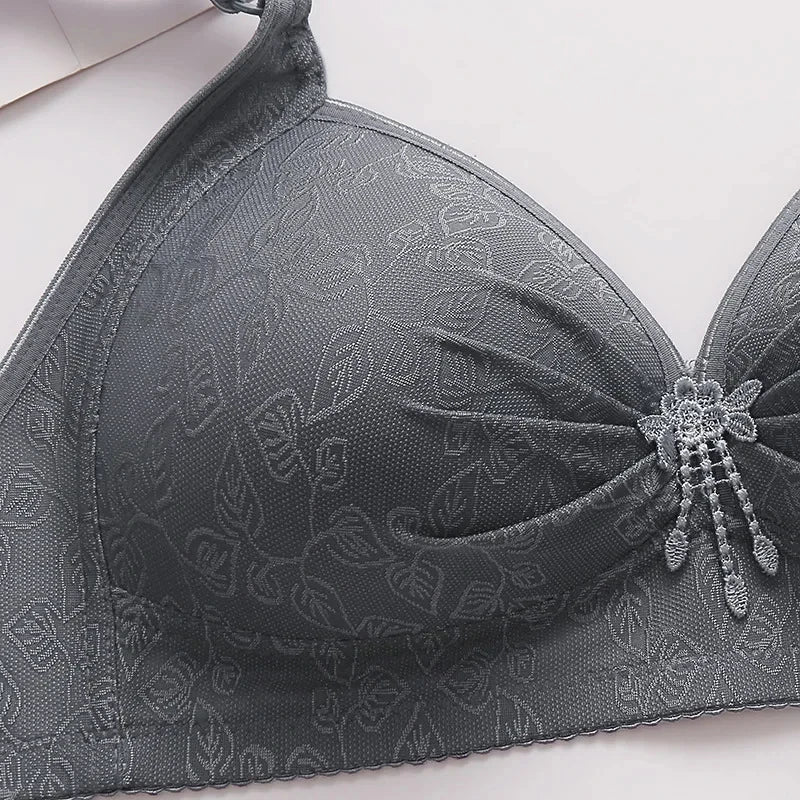 Comfortable Wireless Bra – Breathable, Push-Up, Large Size 36-50 B/C Cups