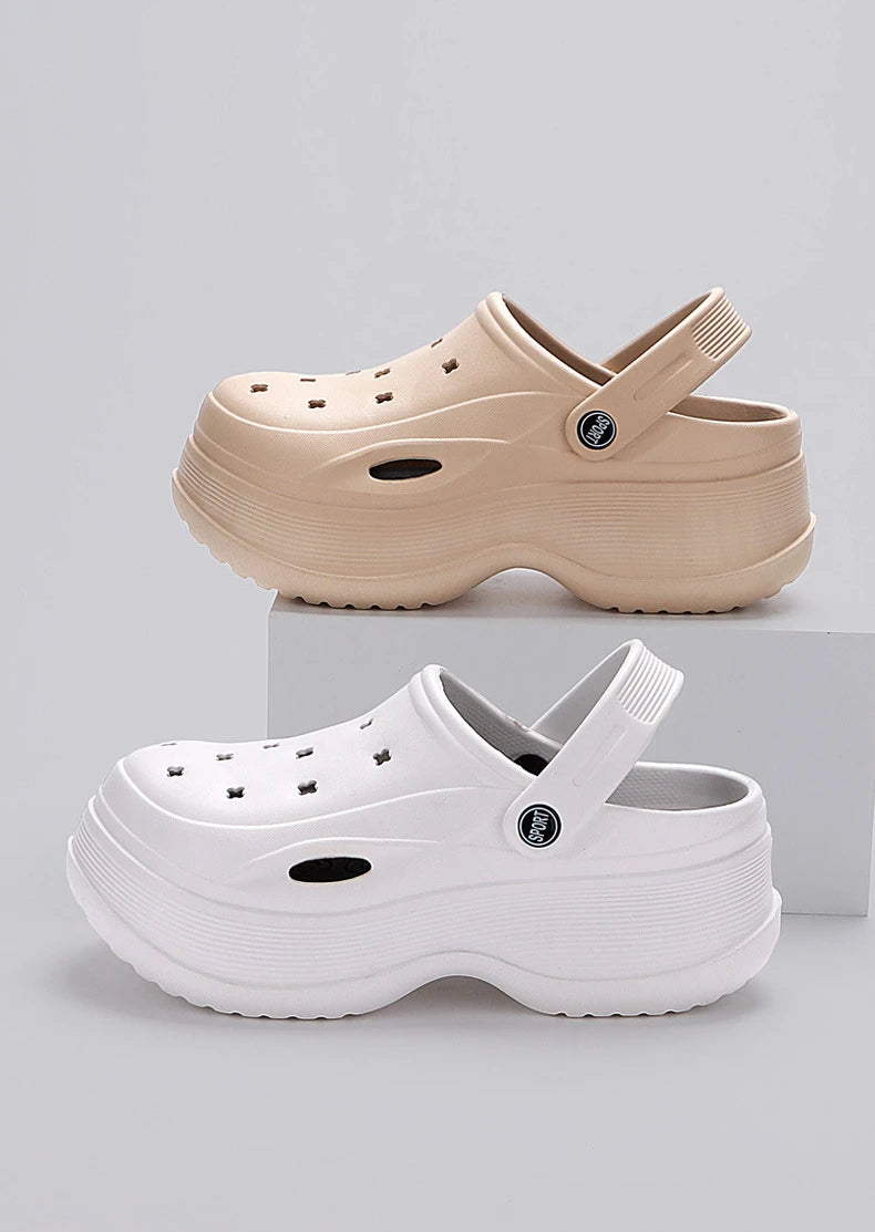 Chunky Platform Clogs – Non-Slip Beach Sandals, EVA Wedges