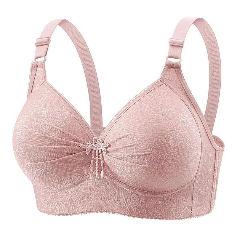 Comfortable Wireless Bra – Breathable, Push-Up, Large Size 36-50 B/C Cups