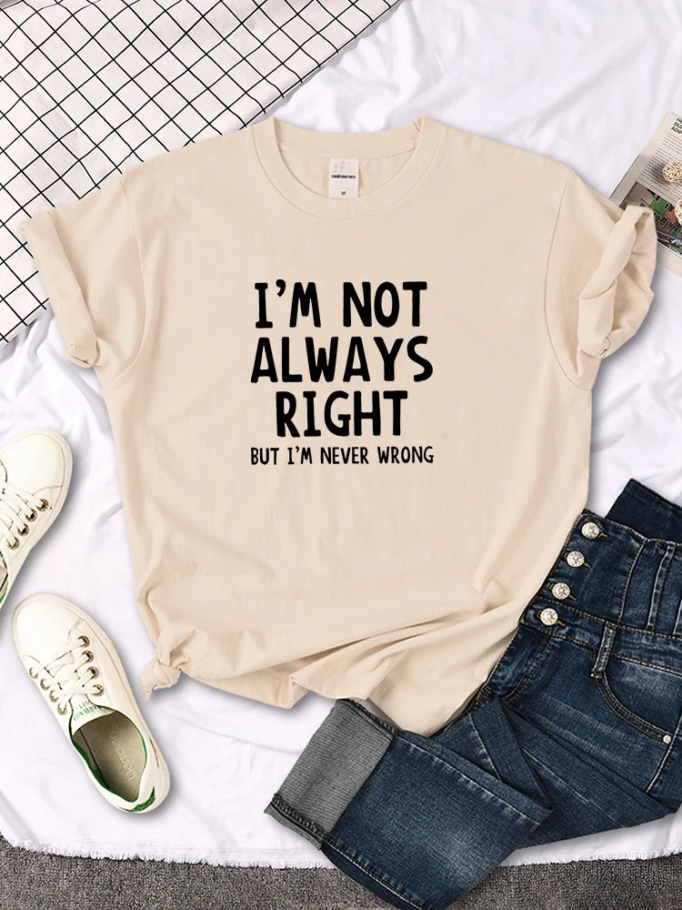 Women’s Oversized T-Shirt – Cool Letter Print, Casual Round Neck Tee