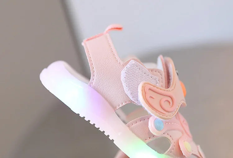 Kids' Colorful Sandals with Lights – Soft Sole Casual Sneakers for Boys & Girls
