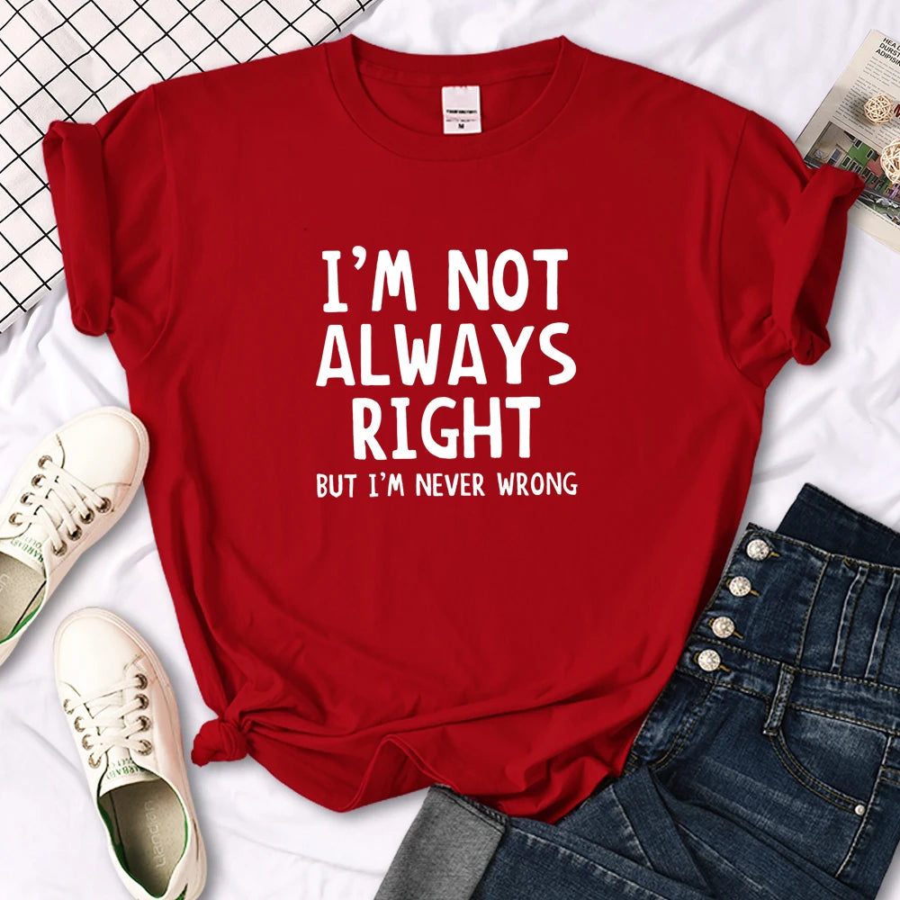 Women’s Oversized T-Shirt – Cool Letter Print, Casual Round Neck Tee
