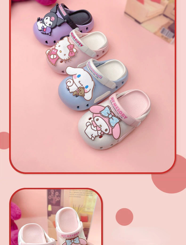 Sanrio Kids' Clogs – Hello Kitty Princess Beach Sandals, Soft-Soled Wading Shoes